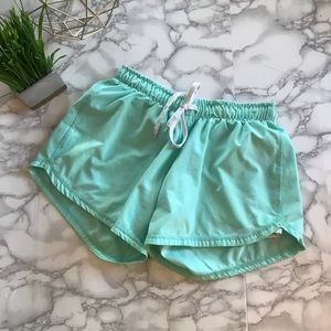 Varsity Teal Compression Shorts